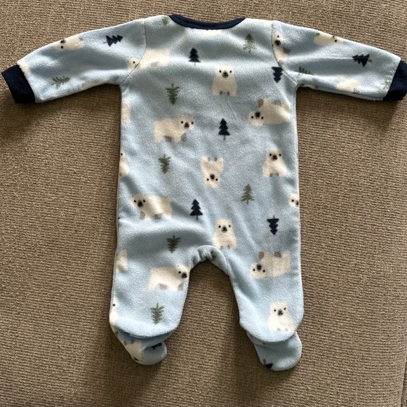 Bundle - Carter's Gray, Navy, and Light Blue Animal Print Footies - Picture 5 of 7